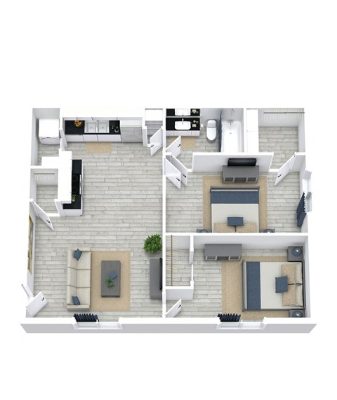 2 bedroom floor plan apartments in downtown  the maltings